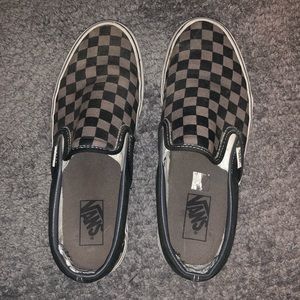 Vans - black and grey checker